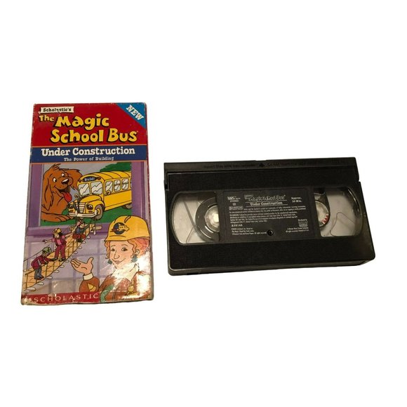 THE MAGIC SCHOOL BUS CARTOON VHS UNDER CONTRUCTION SCHOLASTIC UNTESTED KIDS - Picture 3 of 4